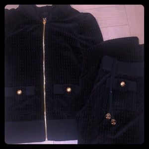 Juicy Couture velour tracksuit black
